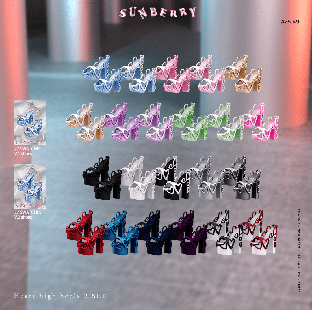 Галерея мода Босоножки Heart high heels 2Set #3